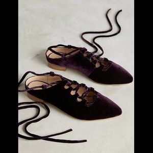 NEW ANTHROPOLOGIE Billy Ella Briton Velvet Slides